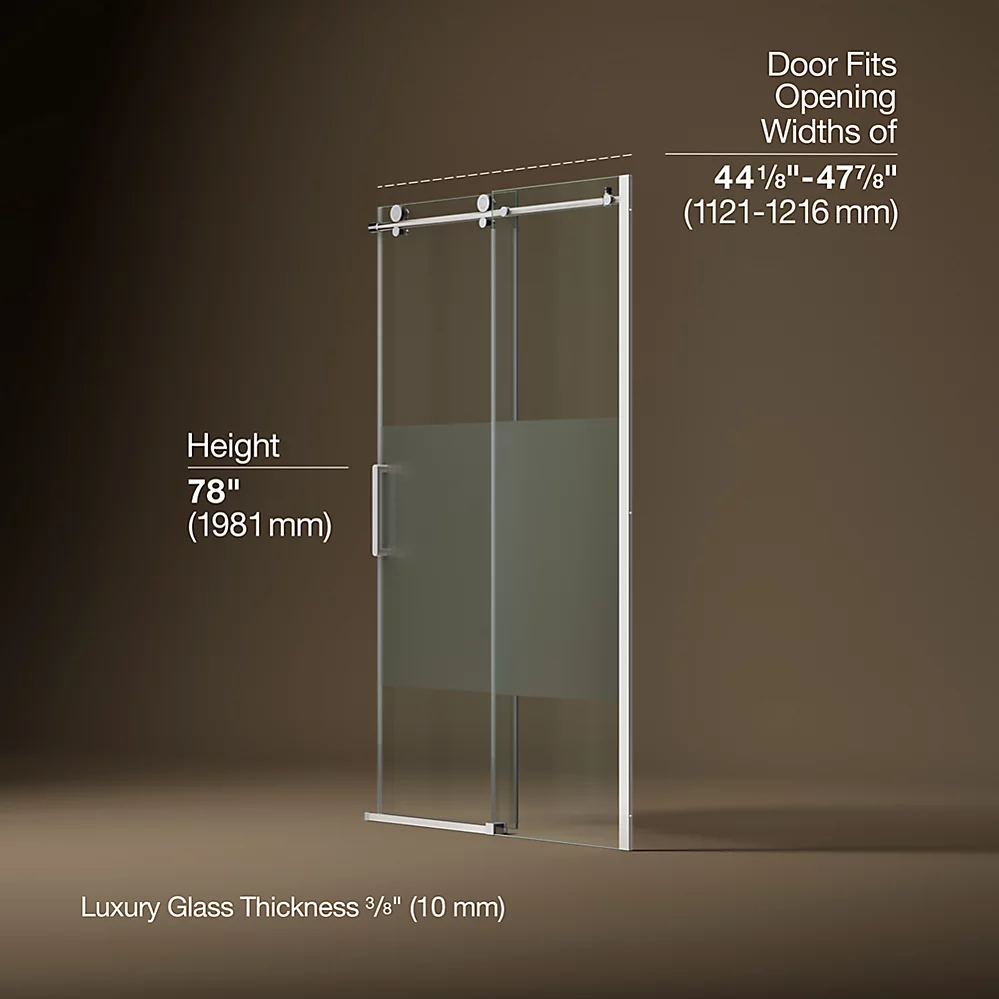 Kohler 701695-G81-SHP Composed3/8 Sliding Showerdoor Cc 78X48