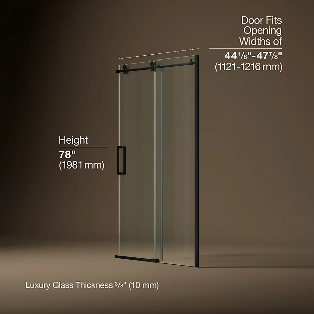 Kohler 701695-L-BL Composed3/8 Sliding Showerdoor Cc 78X48