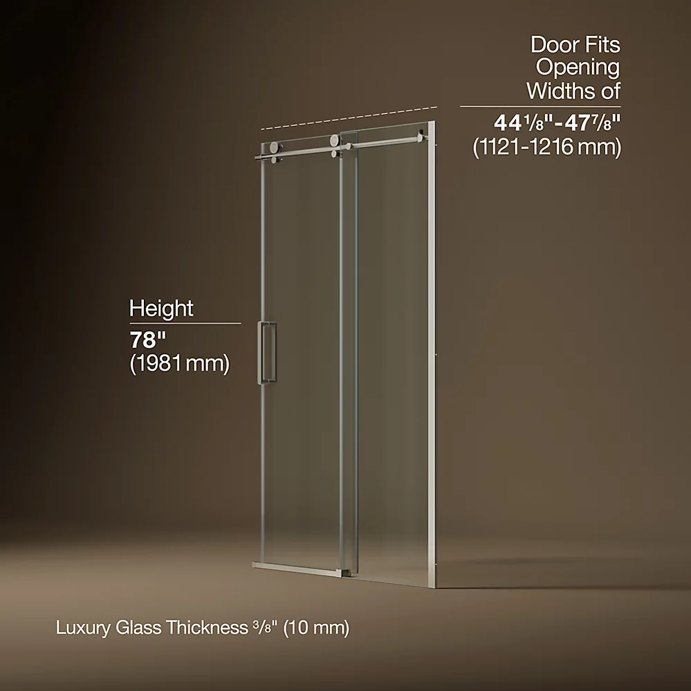 Kohler 701695-L-BNK Composed3/8 Sliding Showerdoor Cc 78X48