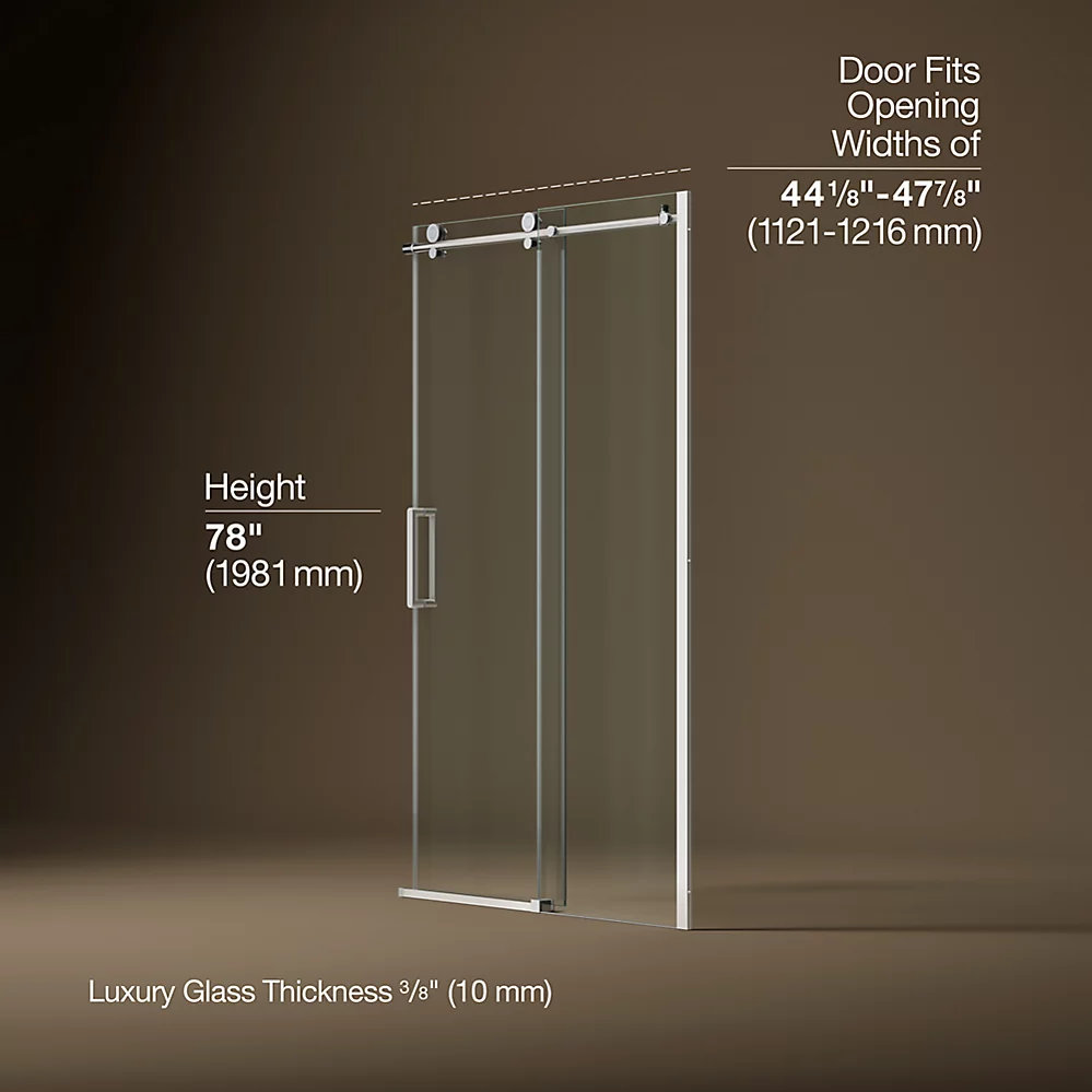 Kohler 701695-L-SHP Composed3/8 Sliding Showerdoor Cc 78X48