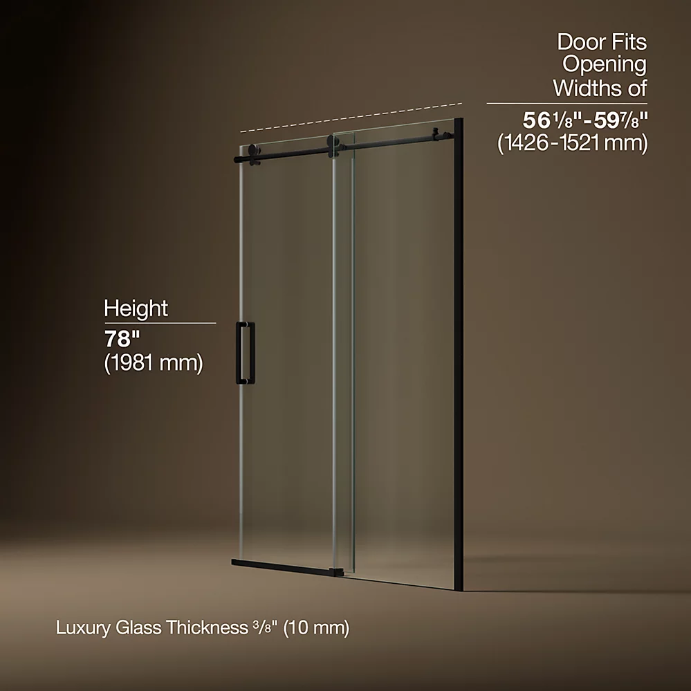 Kohler 701696-L-BL Composed3/8 Sliding Showerdoor Cc 78X60