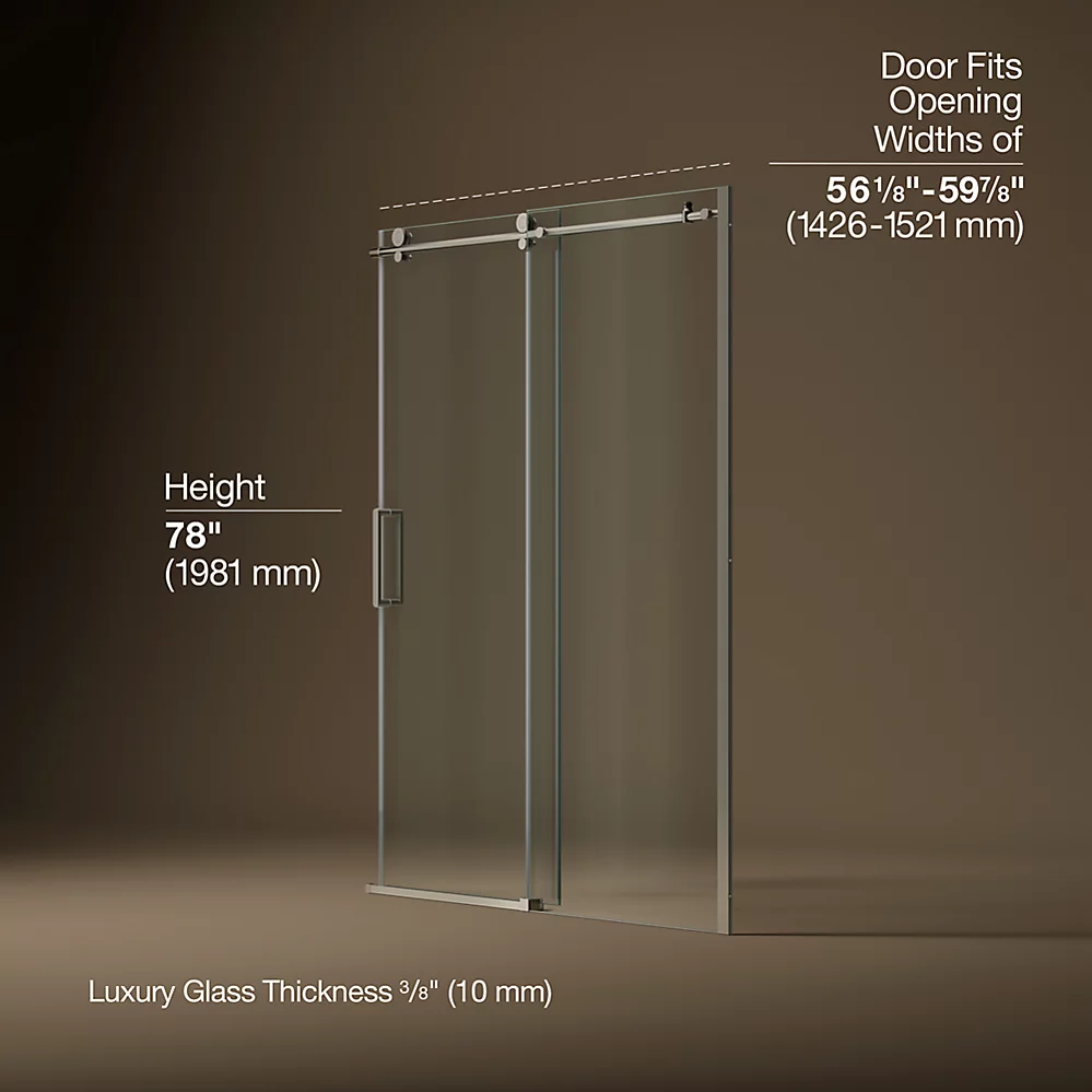 Kohler 701696-L-BNK Composed3/8 Sliding Showerdoor Cc 78X60