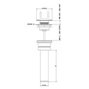 Gessi 29048 Goccia Tip Toe Style Spring Loaded Drain With Overflow Chrome 2