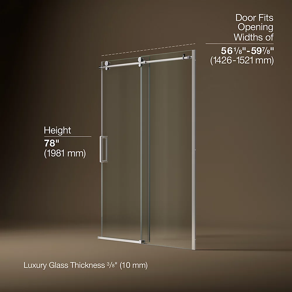 Kohler 701696-L-SHP Composed3/8 Sliding Showerdoor Cc 78X60