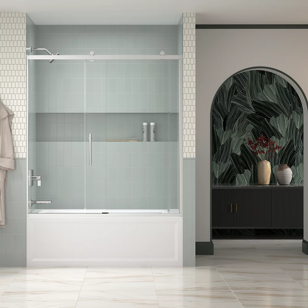 Kohler 702253-10L-BL Rely 3/8 Bath Door 62.5X60 Hdl
