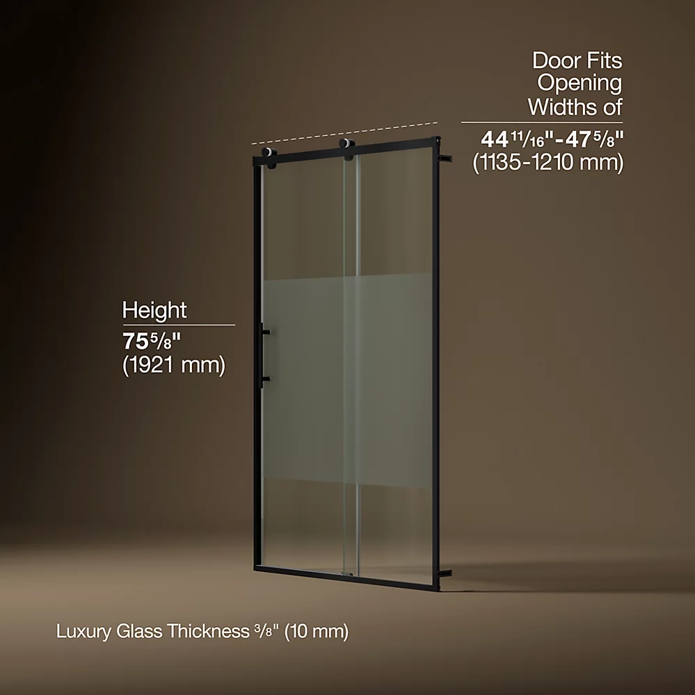 Kohler 702254-10G81-BL Rely 3/8 Shower Door 77X48 Hdl