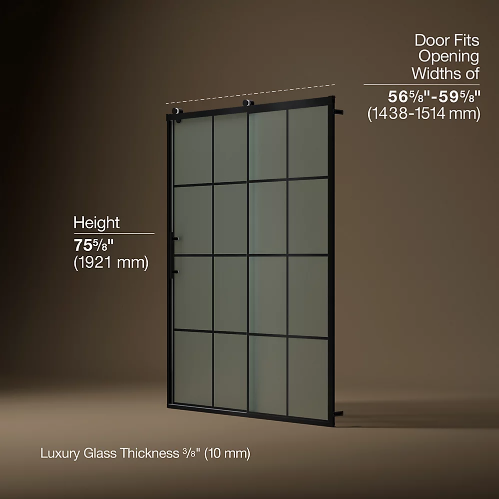 Kohler 702256-10G80-BL Rely 3/8 Shower Door 77X60 Hdl