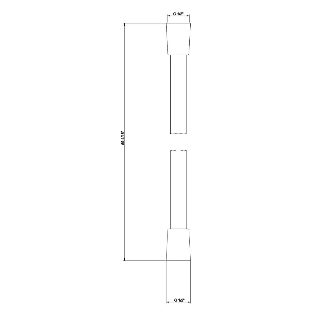 Gessi 01637 Goccia 59" Flex Hose Chrome 2