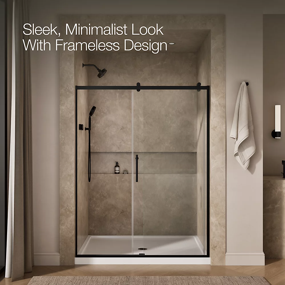 Kohler 702256-10L-BL Rely 3/8 Shower Door 77X60 Hdl