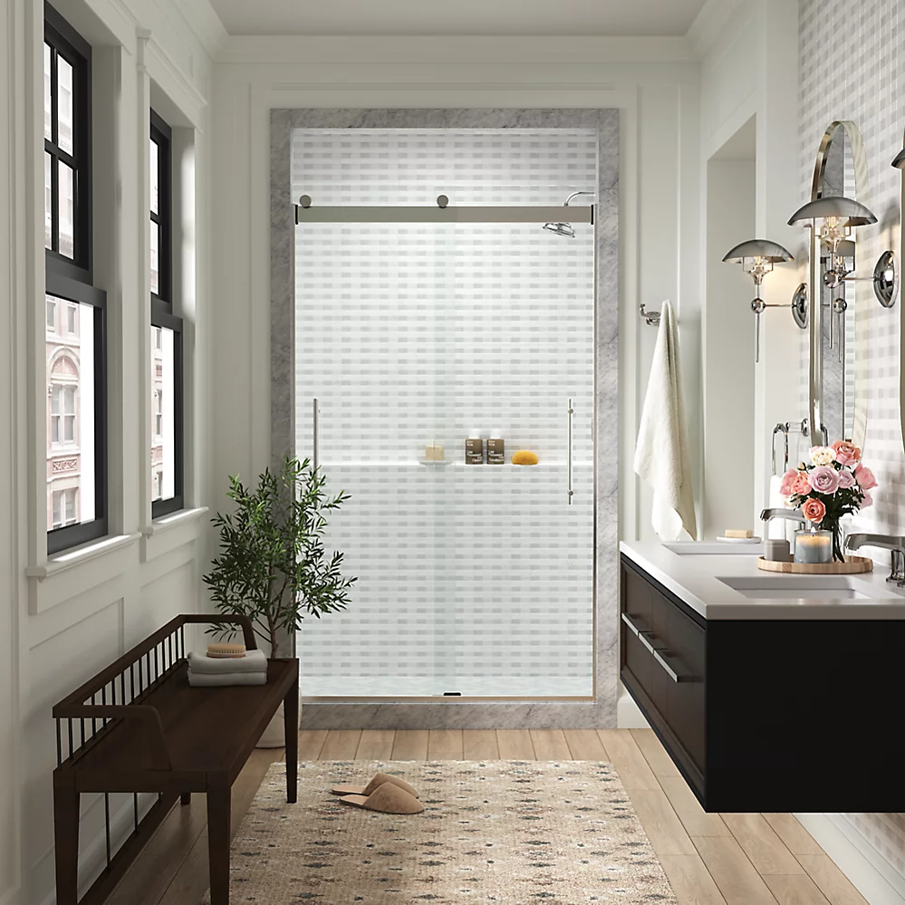Kohler 702421-L-BL Levity Plus 5/16 Door 78X 47-5/8 Hndl