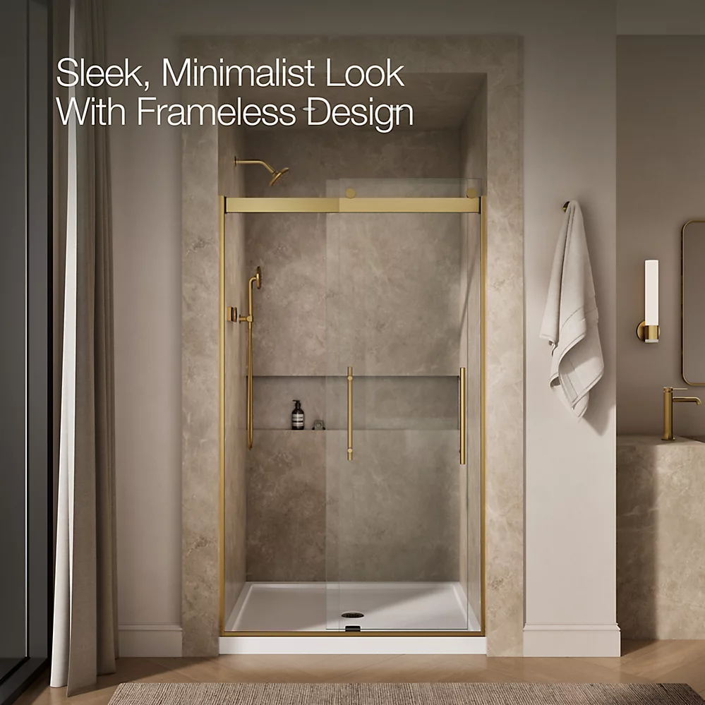 Kohler 702427-L-2MB Levity Plus 3/8 Door 82X 47-5/8 Hndl