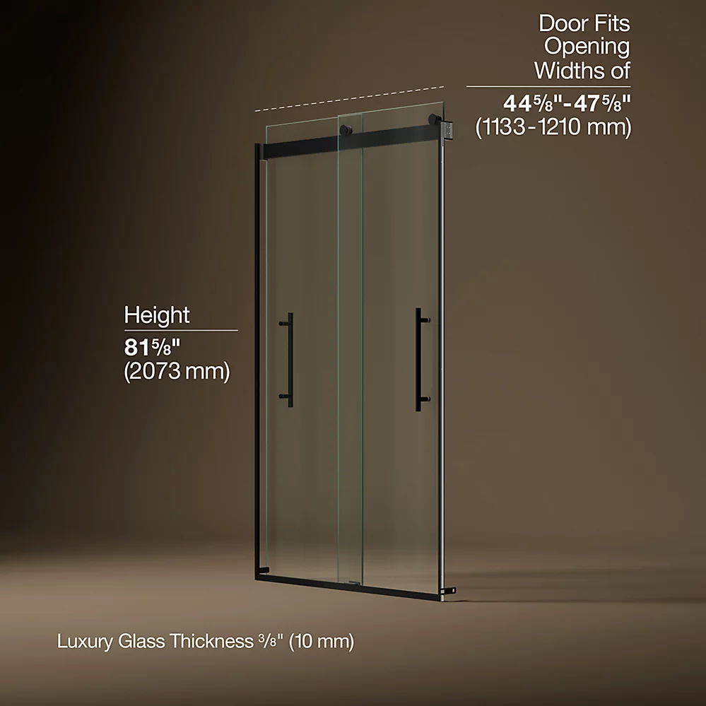 Kohler 702427-L-BL Levity Plus 3/8 Door 82X 47-5/8 Hndl