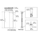 Kohler 702427-L-BL Levity Plus 3/8 Door 82X 47-5/8 Hndl