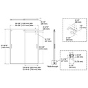 Kohler 706000-D3-ABV Levity 1/4 Bath Door 62 X 59-5/8 Handle