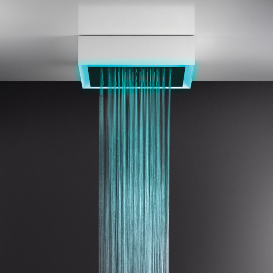 Gessi 57511 23-7/16 Exposed Multifunction Shower System With Rainfall Function White 1