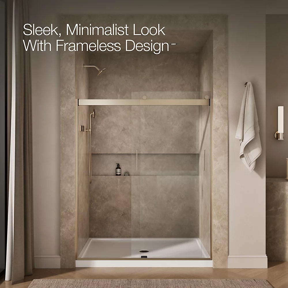 Kohler 706009-L-ABV Levity 1/4 Shower Door 74 X 59-5/8 Hdl