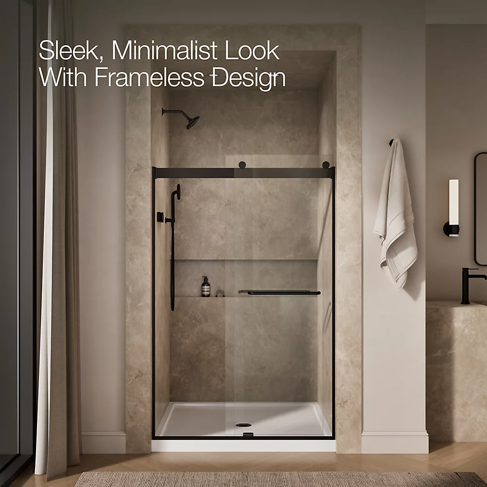 Kohler 706014-L-ABZ Levity 1/4 Shower Door 74 X 47-5/8 Tb
