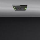 Gessi 57827 13-3/4 Multifunction System With Rainfall Waterfall Mirror Steel 1