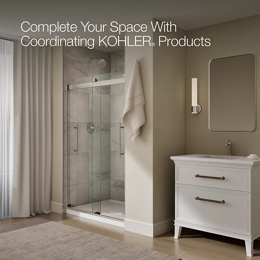 Kohler 706852-8L-BNK Elmbrook 5/16 Shower Door 74 X 47-5/8