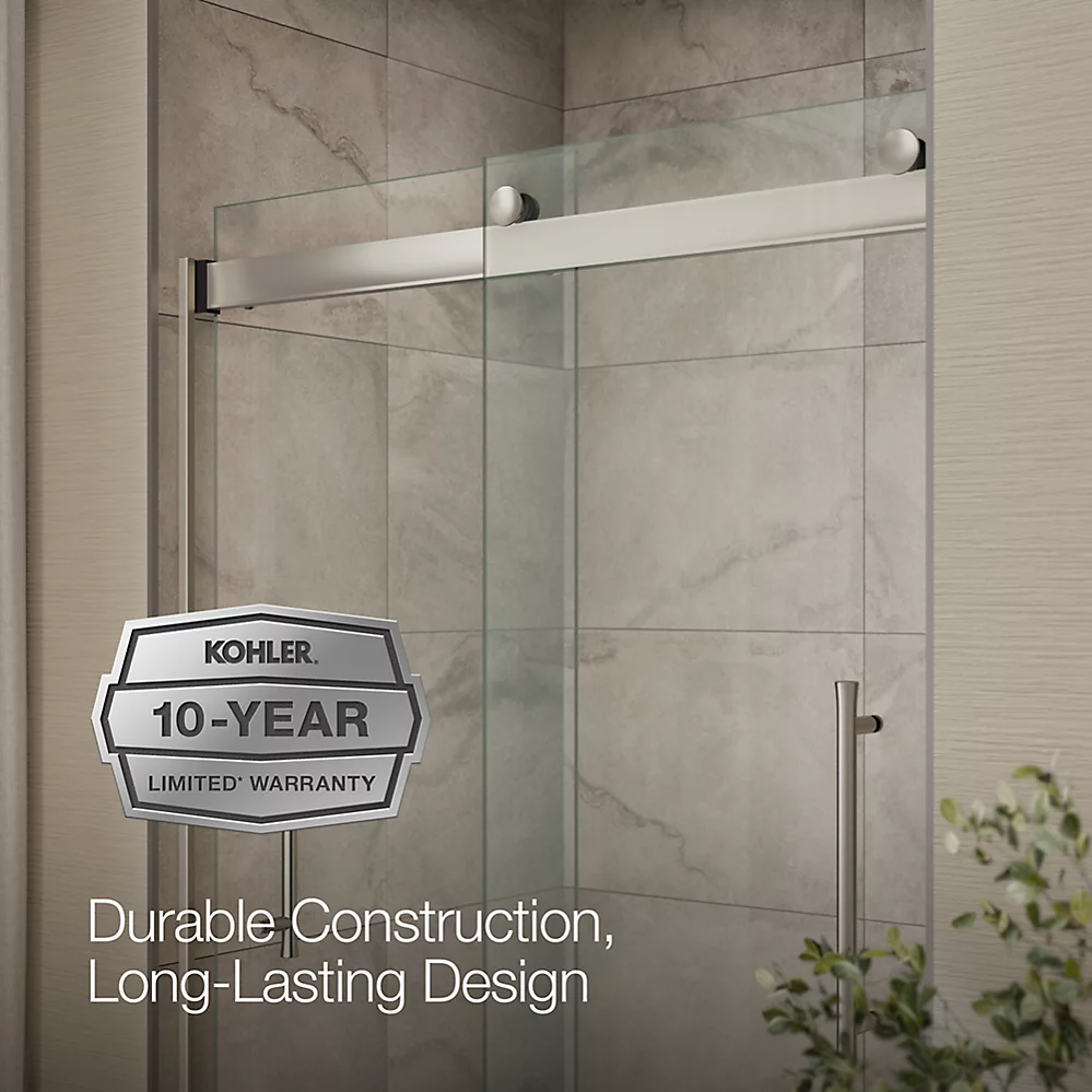 Kohler 706852-8L-BNK Elmbrook 5/16 Shower Door 74 X 47-5/8