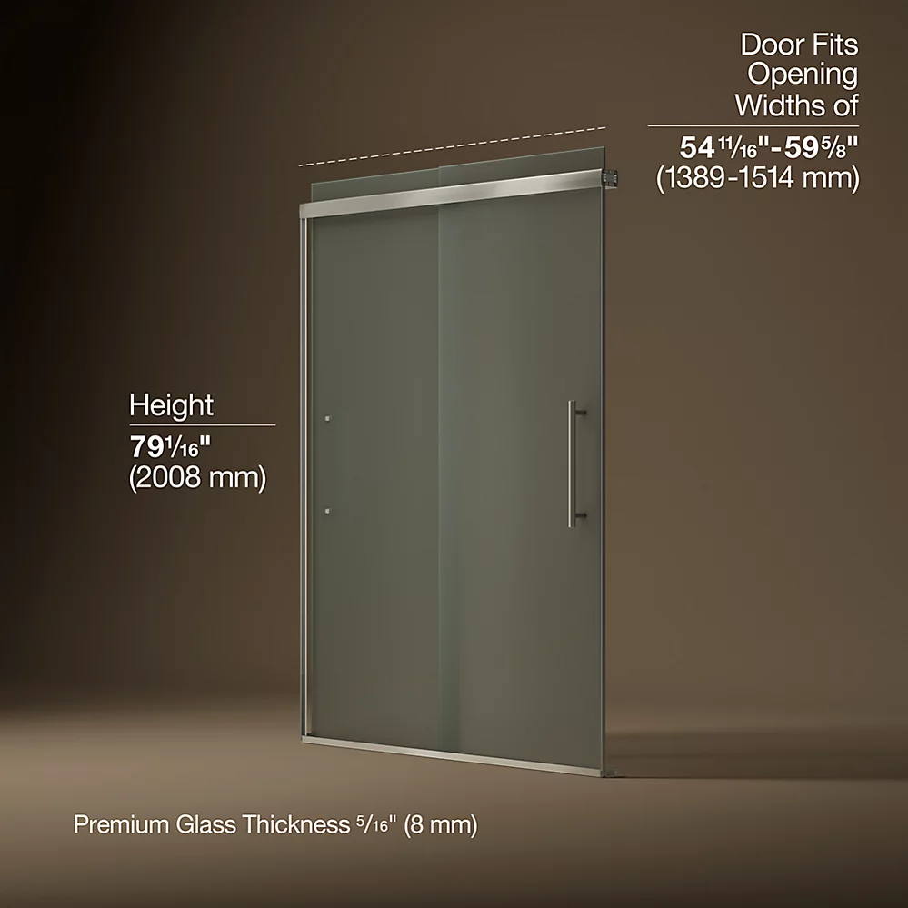 Kohler 707600-8D3-BNK Pleat 5/16 Shower Door 79 1/16X59 5/8