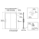 Kohler 707601-8L-SHP Pleat 5/16 Shower Door 79 1/16X47 5/8