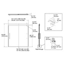 Kohler 707602-8D3-BL Pleat 5/16 Bath Door 64 1/16X59 5/8