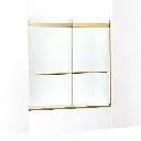 Kohler 702420-L-2MB Levity Plus Frameless Sliding Bath Door Vibrant Brushed Moderne Brass