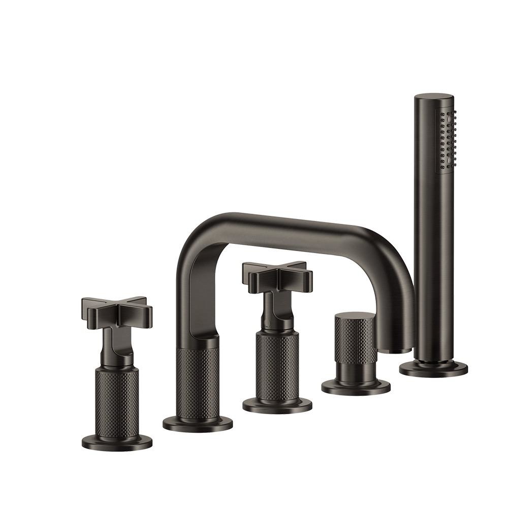 Gessi 58140 Inciso Five Hole Bath Mixer With Spout And Diverter Chrome 1