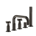 Gessi 58140 Inciso Five Hole Bath Mixer With Spout And Diverter Chrome 1