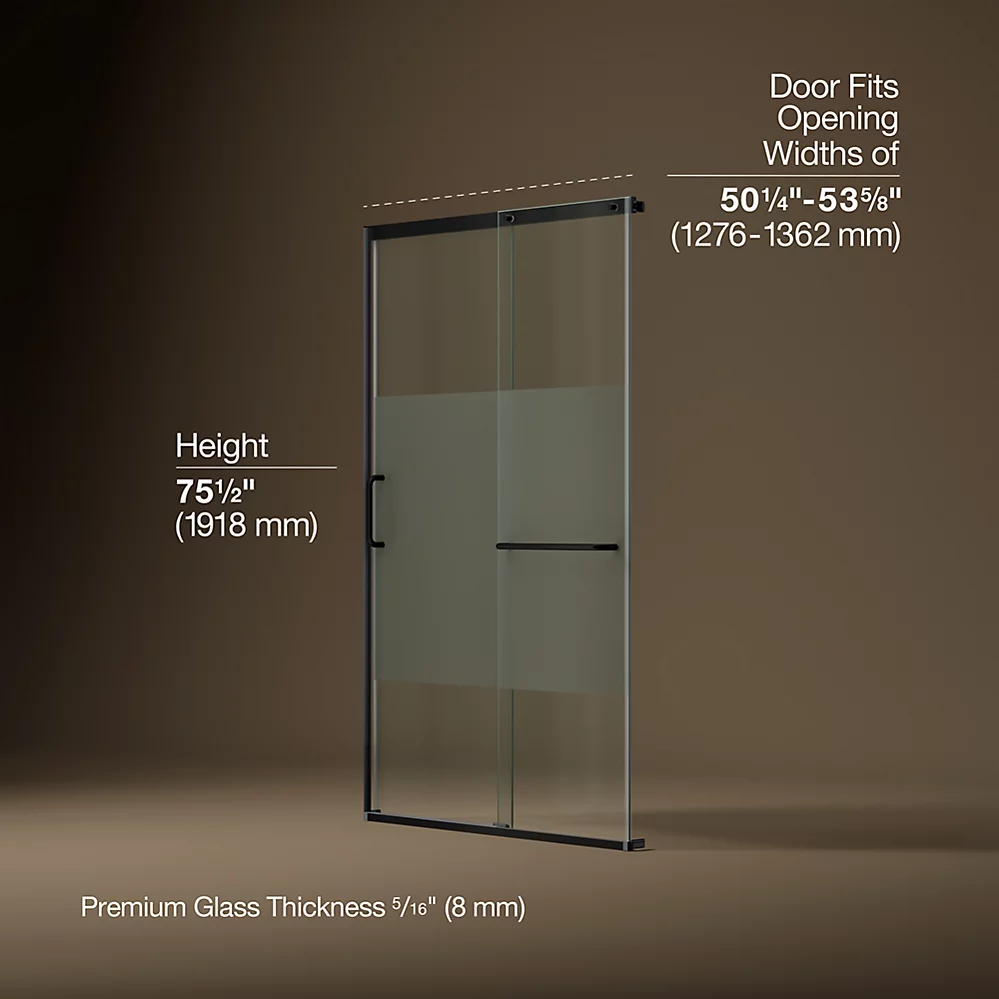 Kohler 707614-8G81-BL Elate 5/16 Shower Door 75 1/2 X 53 5/8
