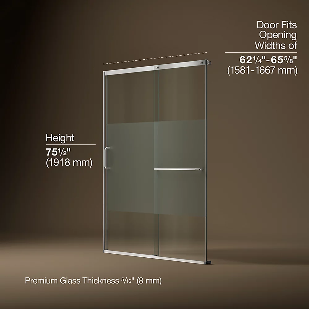 Kohler 707616-8G81-SH Elate 5/16 Shower Door 75 1/2 X 65 5/8