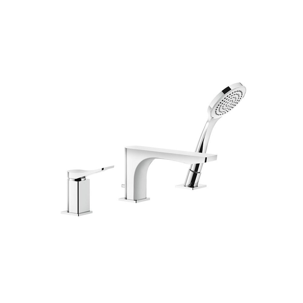 Gessi 59037 Rilievo Three Hole Roman Tub Set Chrome 1