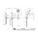 Gessi 59037 Rilievo Three Hole Roman Tub Set Chrome 2