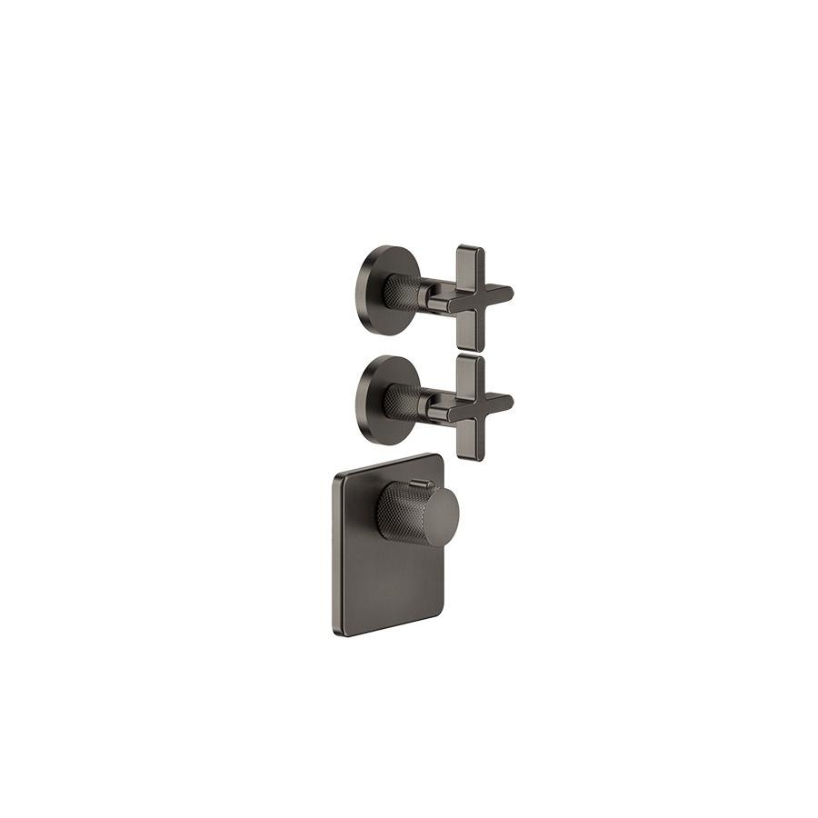 Gessi 58344 Inciso Thermostatic Trim With 2 Volume Controls Chrome 1