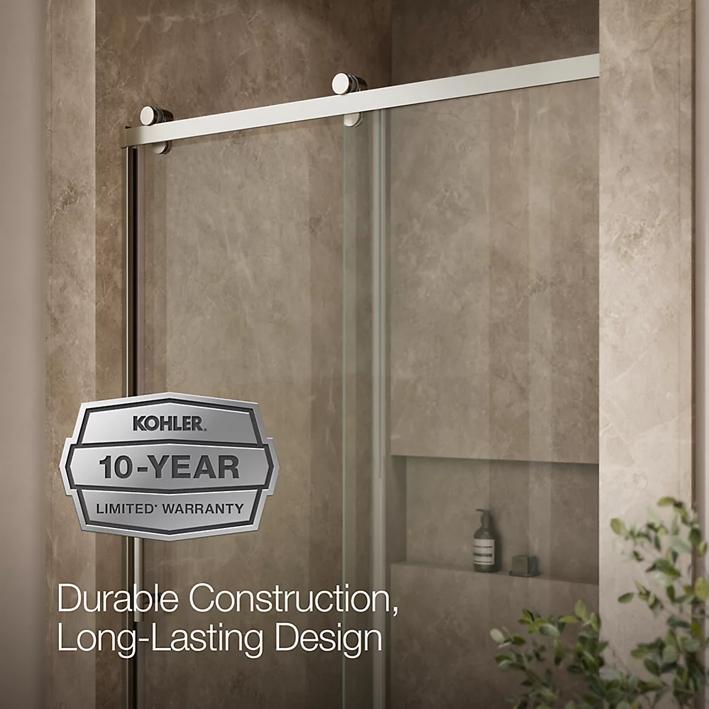 Kohler 709080-10L-BNK Rely 3/8 Shower Door 77X48 Hdl,Sn