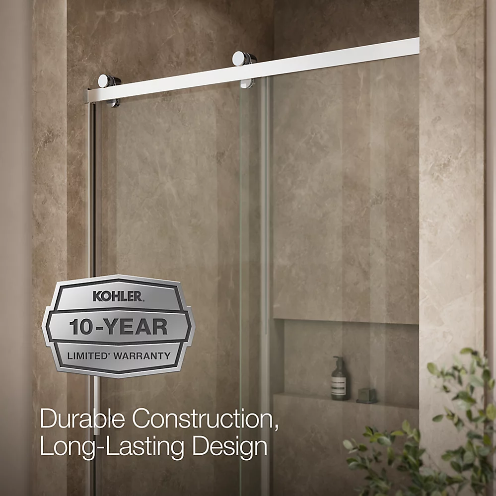 Kohler 709080-10L-SHP Rely 3/8 Shower Door 77X48 Hdl,Sn