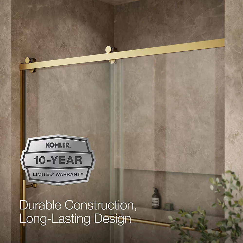 Kohler 709081-10L-2MB Rely 3/8 Shower Door 77X60 Hdl/Tb,Sn