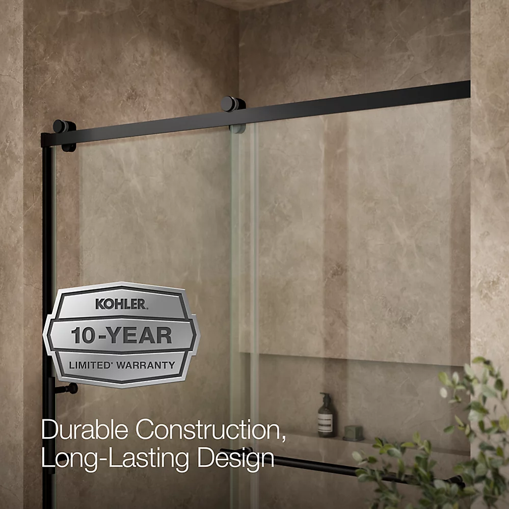 Kohler 709081-10L-BL Rely 3/8 Shower Door 77X60 Hdl/Tb,Sn