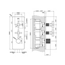 Gessi 58224 Inciso Thermostatic Trim With 2 Volume Controls Chrome 2