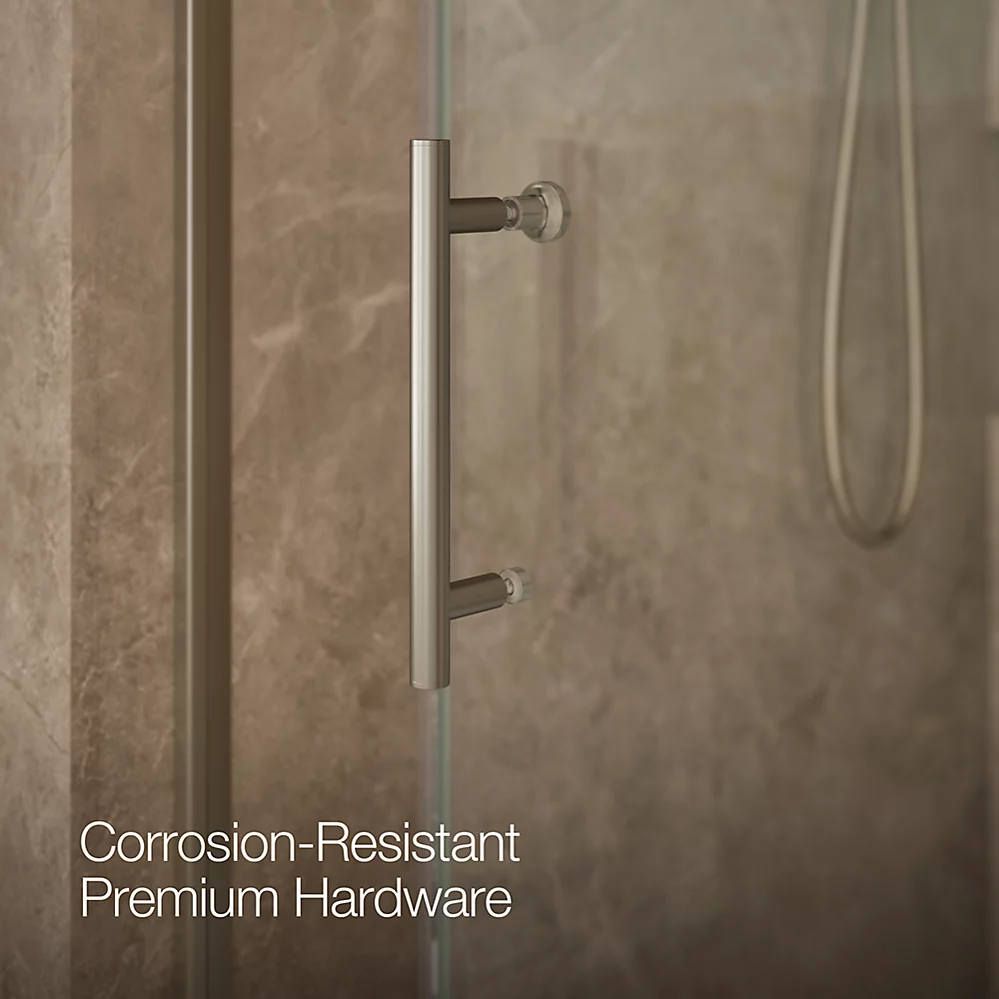 Kohler 709081-10L-BNK Rely 3/8 Shower Door 77X60 Hdl/Tb,Sn