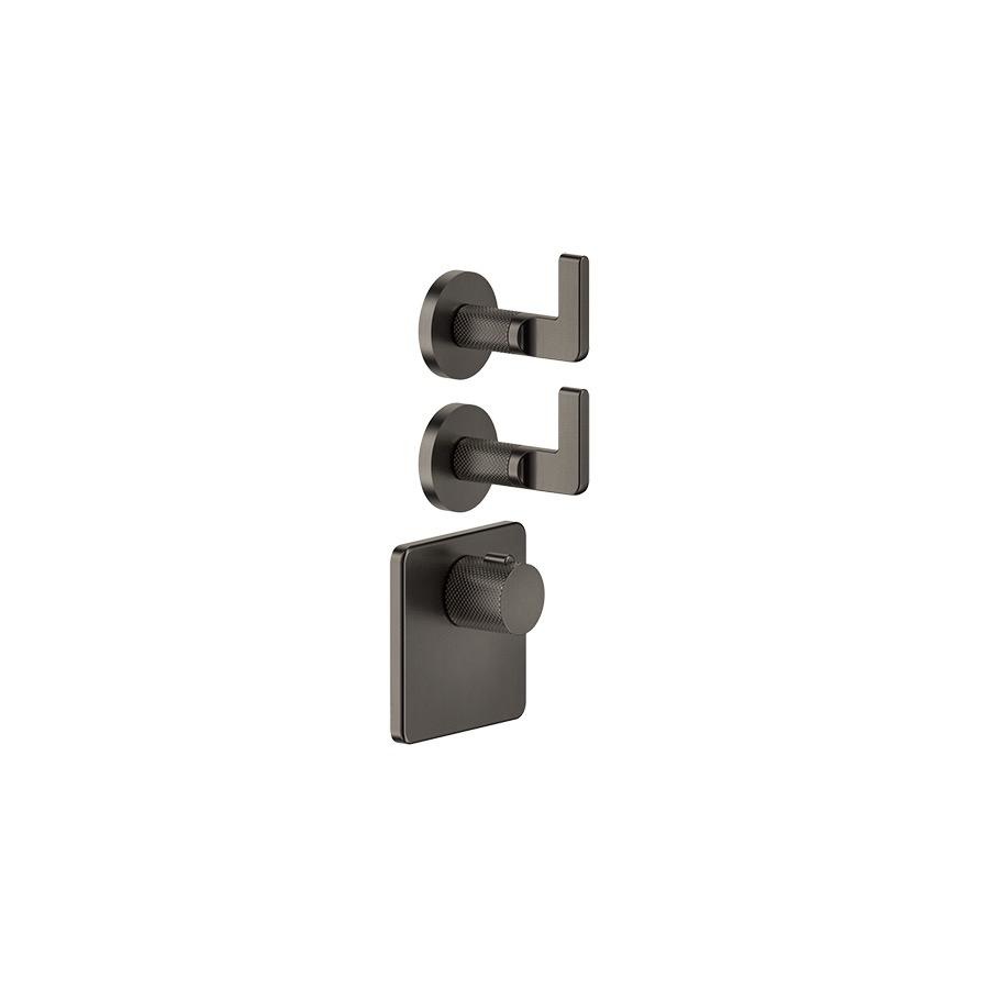 Gessi 58214 Inciso Thermostatic Trim With 2 Volume Controls Chrome 1