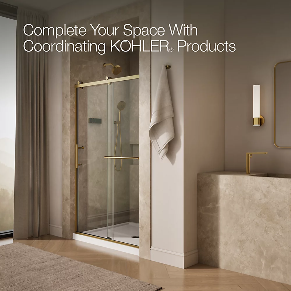 Kohler 709082-10L-2MB Rely 3/8 Shower Door 77X48 Hdl/Tb,Sn
