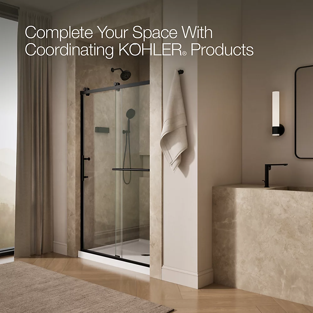 Kohler 709082-10L-BL Rely 3/8 Shower Door 77X48 Hdl/Tb,Sn