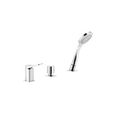 Gessi 59043 Rilievo Three Hole Roman Tub Set Chrome 1