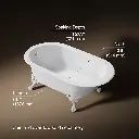 Kohler 710-W-0 Iron Works Historic Bath, White Back