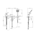Gessi 59043 Rilievo Three Hole Roman Tub Set Chrome 2