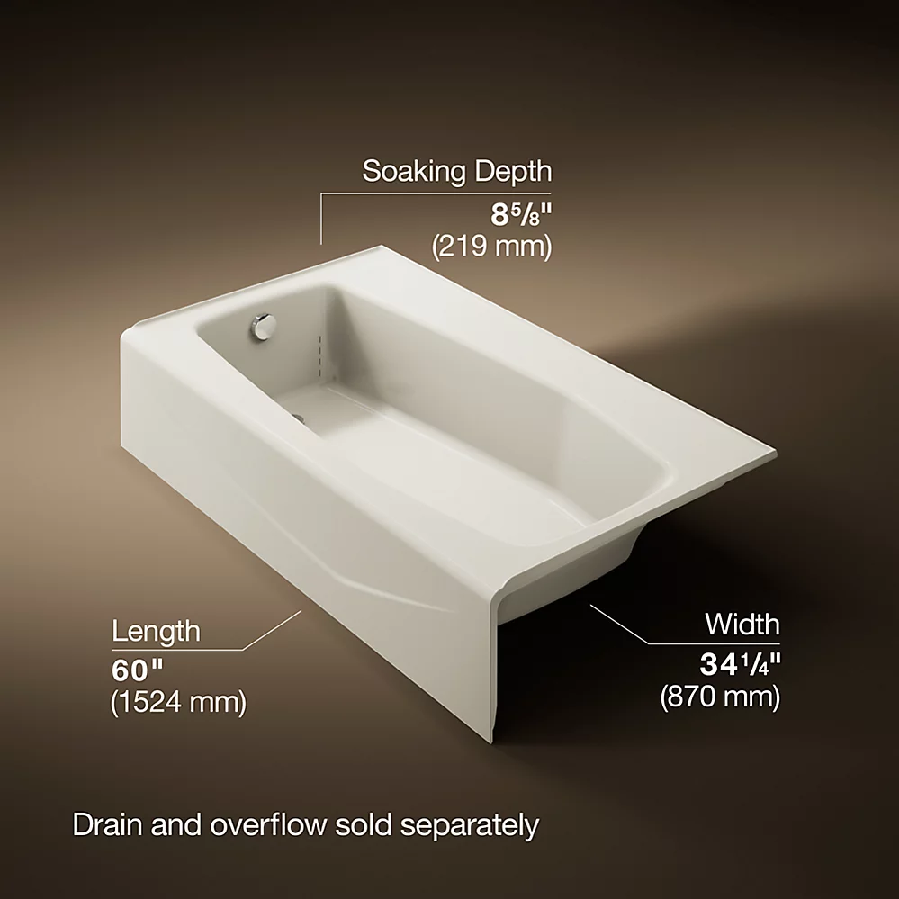 Kohler 713-96 Villager 5' Bath/Lft X-4 Ledge
