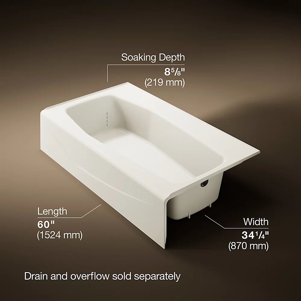 Kohler 714-96 Villager 5' Bath/Rgt X-4 Ledge