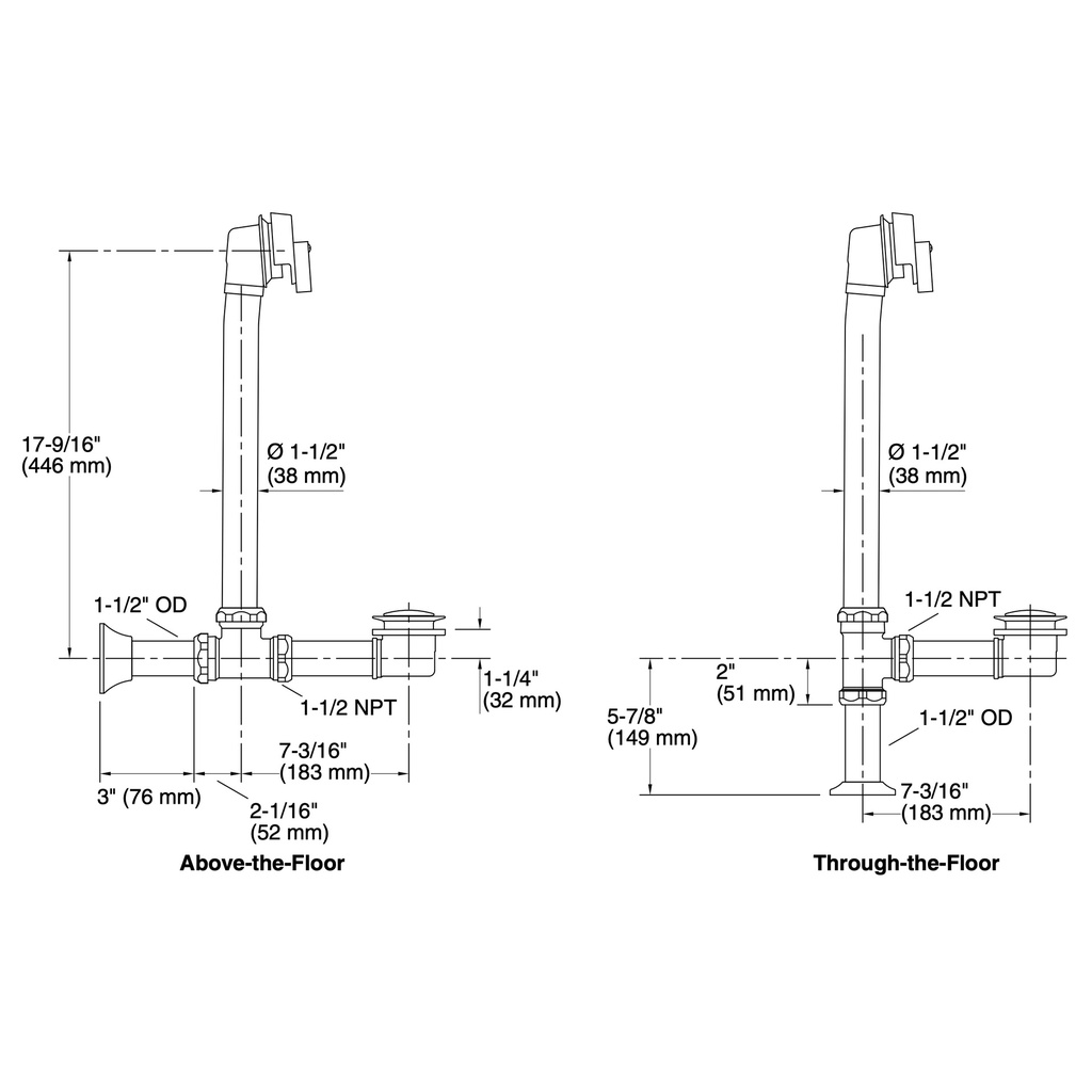 Kohler 7159-TT 7159 Bath Drain/Pop-Up/Af